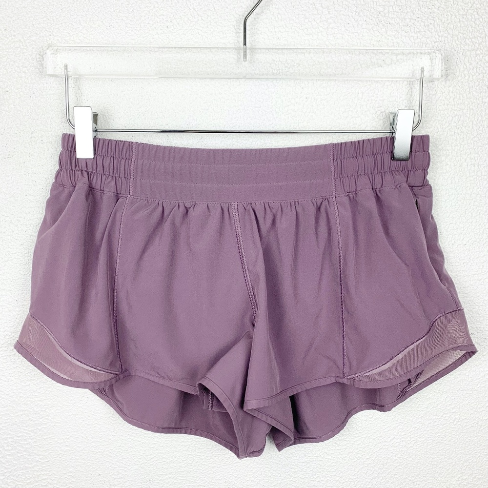 Lululemon Athletica Purple Athletic Shorts with Curved Hems